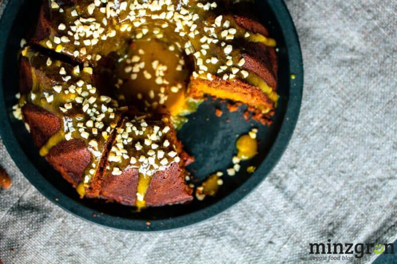 Kürbis-Marmorkuchen mit Orangenguss